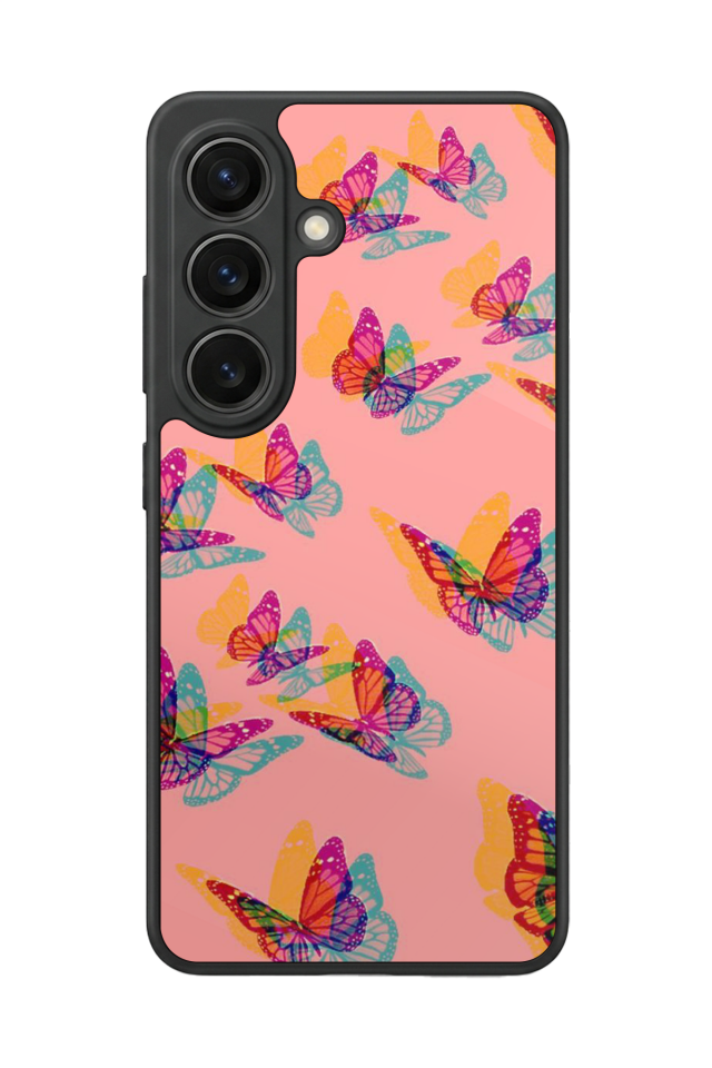 Samsung Galaxy S26 Uyumlu Kelebek Tasarımlı Glossy Premium Kılıf