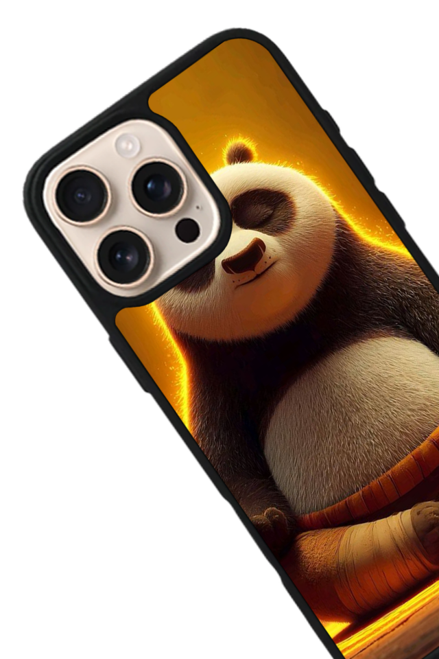 iPhone 16 Pro Max Uyumlu Kung Fu Panda Tasarımlı Glossy Premium Kılıf