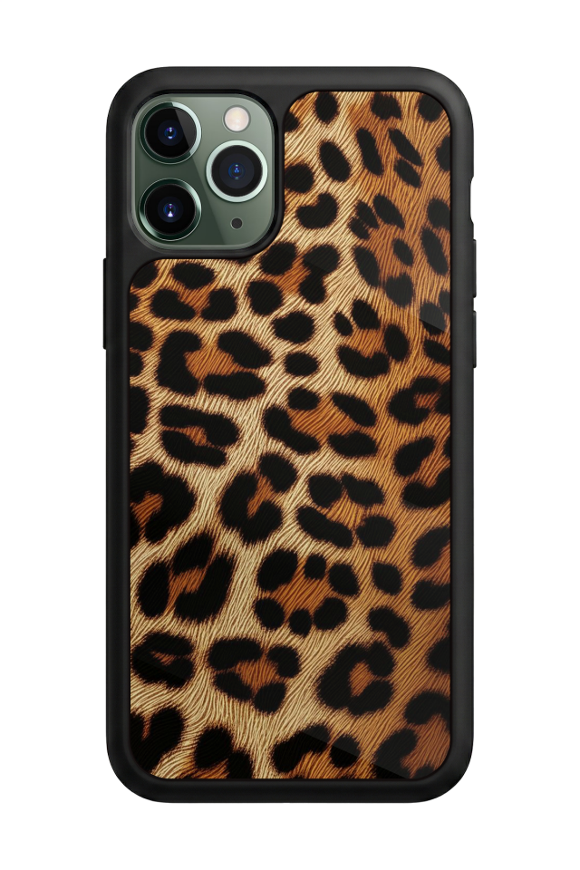 iPhone 11 Pro Max Uyumlu Leopar Tasarımlı Glossy Premium Kılıf