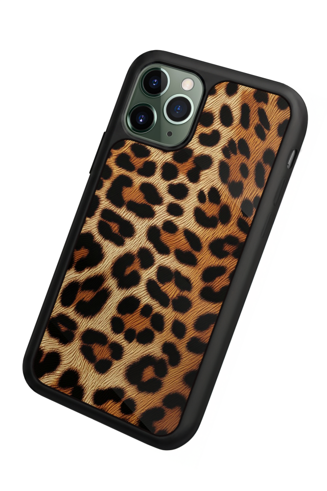 iPhone 11 Pro Max Uyumlu Leopar Tasarımlı Glossy Premium Kılıf