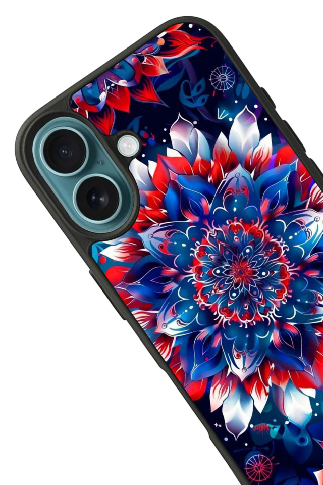 iPhone 16 Uyumlu Mandala Tasarımlı Glossy Premium Kılıf