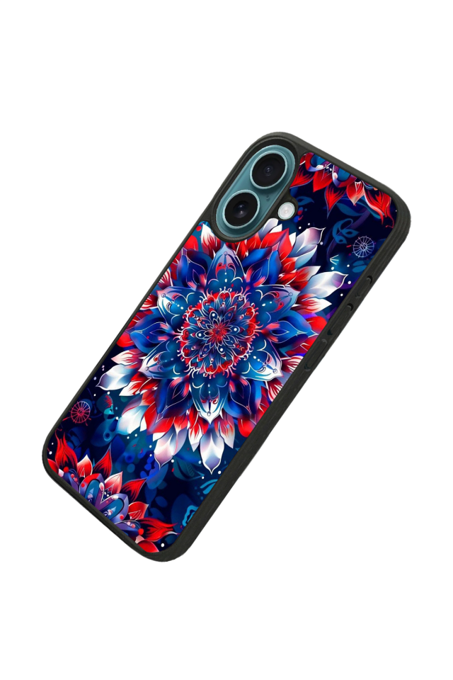 iPhone 16 Uyumlu Mandala Tasarımlı Glossy Premium Kılıf
