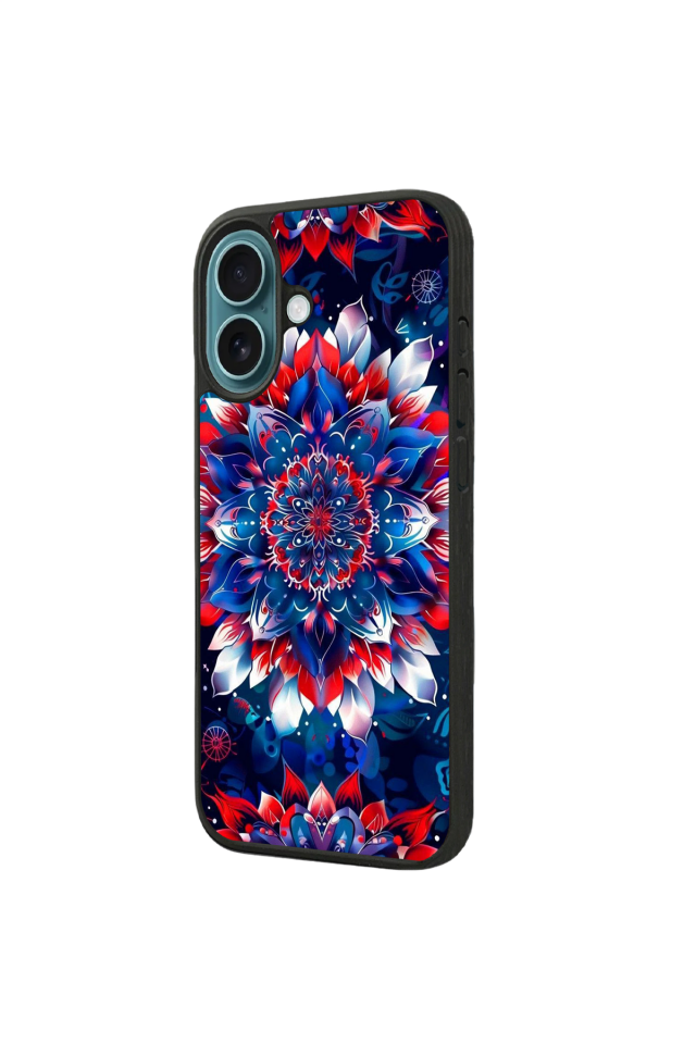 iPhone 16 Uyumlu Mandala Tasarımlı Glossy Premium Kılıf