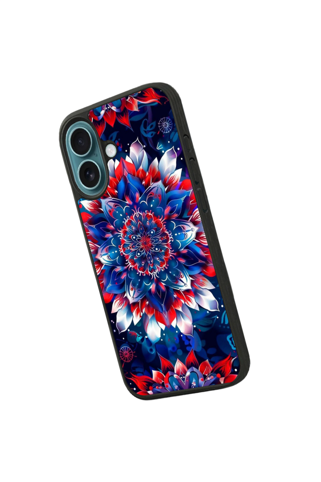 iPhone 16 Uyumlu Mandala Tasarımlı Glossy Premium Kılıf