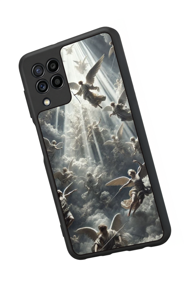 Samsung Galaxy M32 Uyumlu Melek Tasarımlı Glossy Premium Kılıf