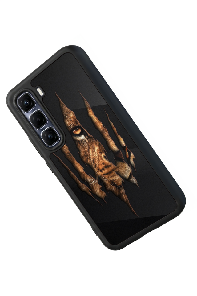 Infinix Hot 60 Pro Plus Uyumlu Aslan Tasarımlı Glossy Premium Kılıf