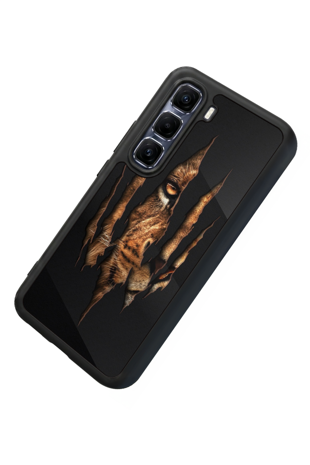 Infinix Hot 60 Pro Plus Uyumlu Aslan Tasarımlı Glossy Premium Kılıf