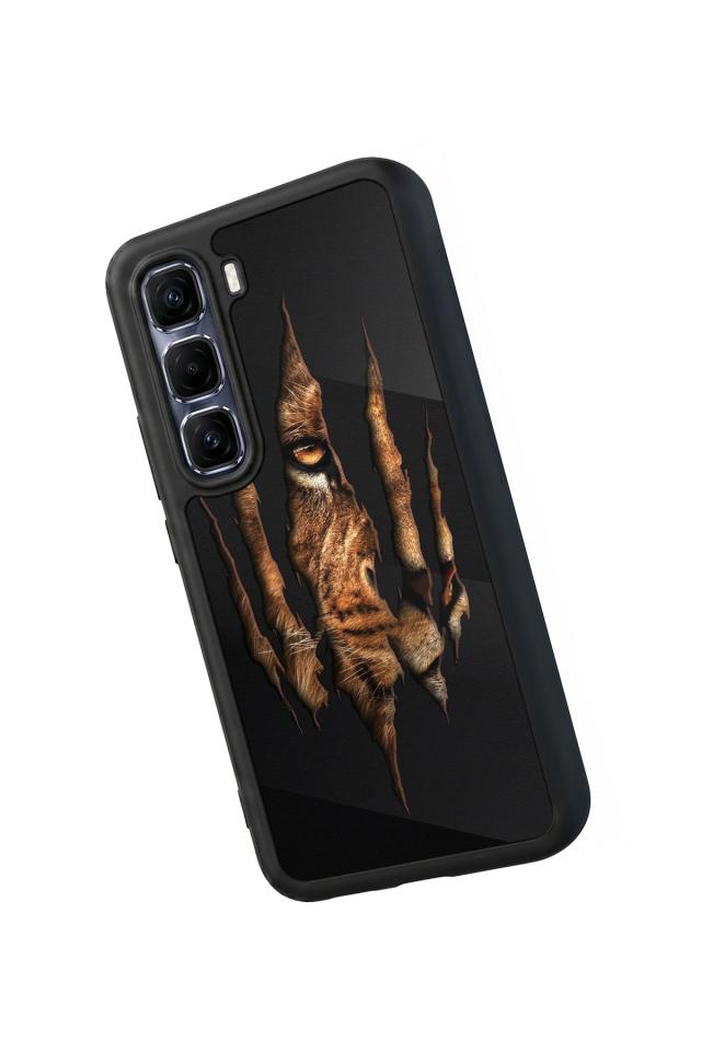 Infinix Hot 60 Pro Plus Uyumlu Aslan Tasarımlı Glossy Premium Kılıf
