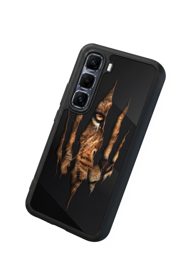 Infinix Hot 60 Pro Plus Uyumlu Aslan Tasarımlı Glossy Premium Kılıf