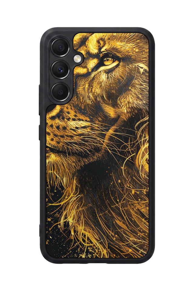 Samsung Galaxy A34 Uyumlu Aslan Tasarımlı Glossy Premium Kılıf