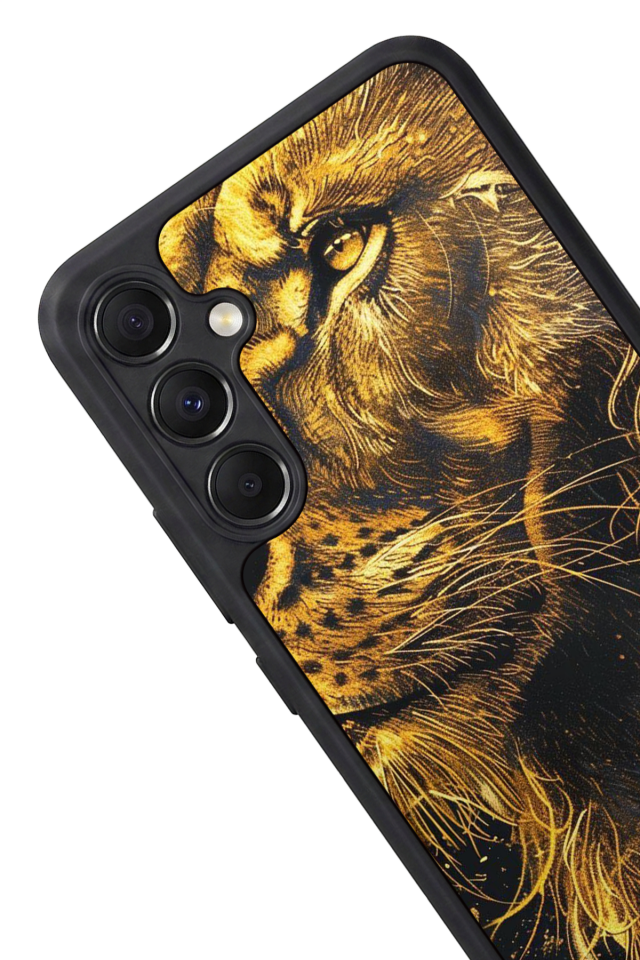 Samsung Galaxy A34 Uyumlu Aslan Tasarımlı Glossy Premium Kılıf