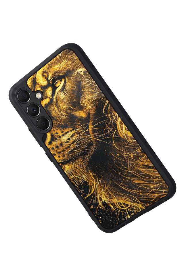 Samsung Galaxy A34 Uyumlu Aslan Tasarımlı Glossy Premium Kılıf