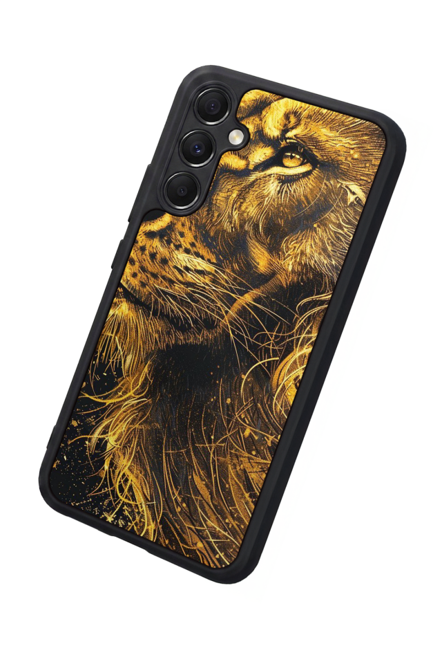 Samsung Galaxy A34 Uyumlu Aslan Tasarımlı Glossy Premium Kılıf