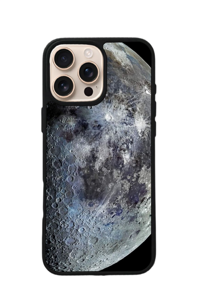 iPhone 16 Pro Max Uyumlu Ay Tasarımlı Glossy Premium Kılıf