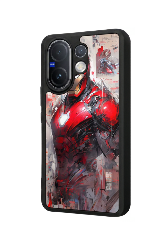 Vivo V60 Uyumlu Iron Man ( Demir Adam ) Tasarımlı Glossy Premium Kılıf