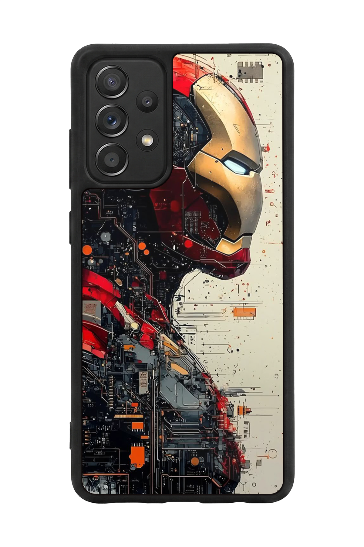 Samsung Galaxy A72 Uyumlu  Iron Man ( Demir Adam ) Tasarımlı Glossy Premium Kılıf