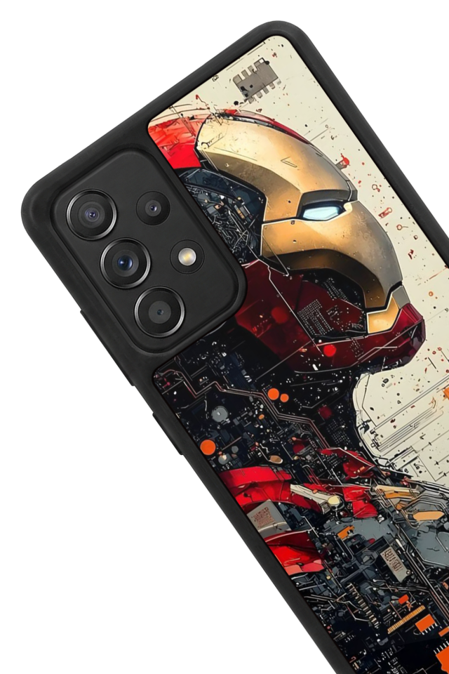 Samsung Galaxy A72 Uyumlu  Iron Man ( Demir Adam ) Tasarımlı Glossy Premium Kılıf