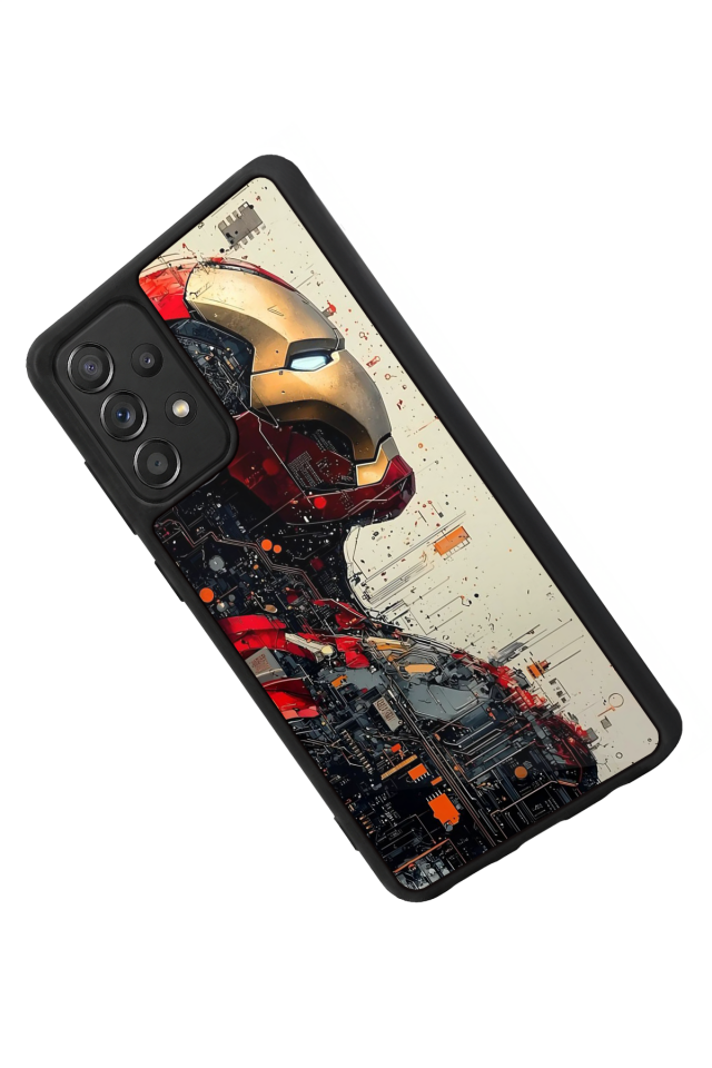 Samsung Galaxy A72 Uyumlu  Iron Man ( Demir Adam ) Tasarımlı Glossy Premium Kılıf