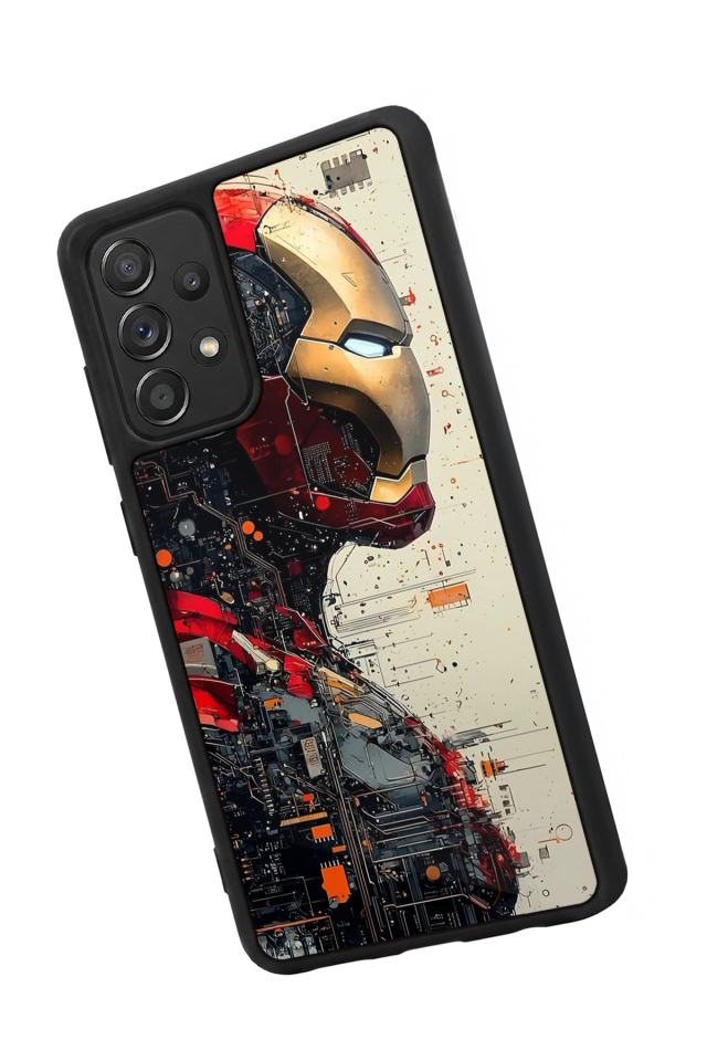 Samsung Galaxy A72 Uyumlu  Iron Man ( Demir Adam ) Tasarımlı Glossy Premium Kılıf