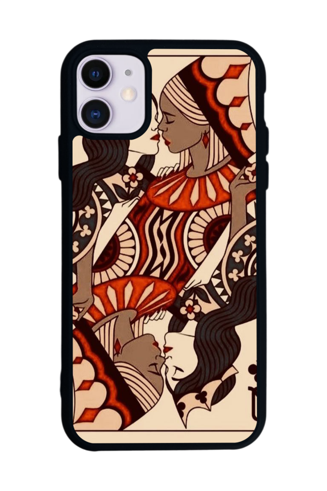 iPhone 11 Uyumlu  Kalp Love Tasarımlı Glossy Premium Kılıf