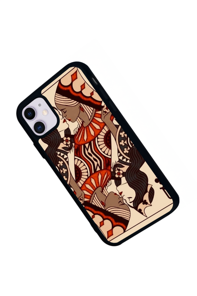 iPhone 11 Uyumlu  Kalp Love Tasarımlı Glossy Premium Kılıf