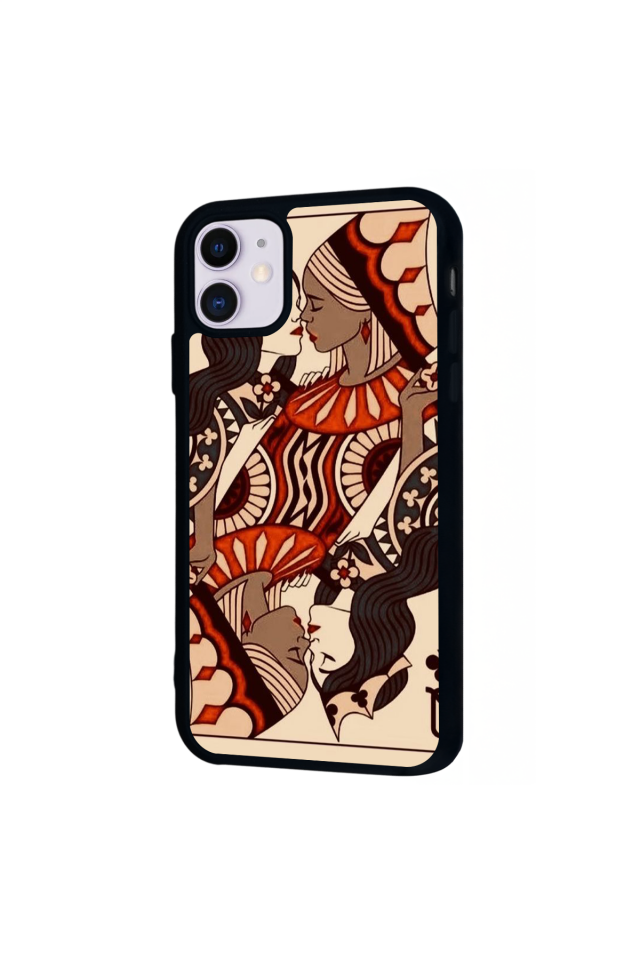 iPhone 11 Uyumlu  Kalp Love Tasarımlı Glossy Premium Kılıf