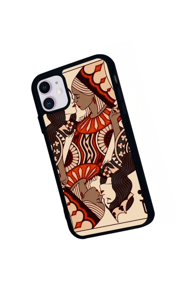 iPhone 11 Uyumlu  Kalp Love Tasarımlı Glossy Premium Kılıf