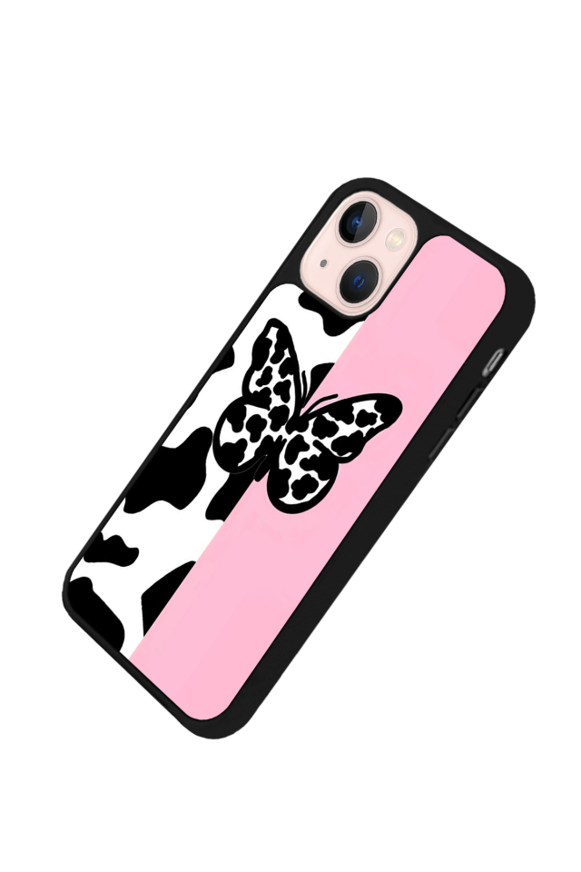 iPhone 15 Uyumlu Kelebek Tasarımlı Glossy Premium Kılıf