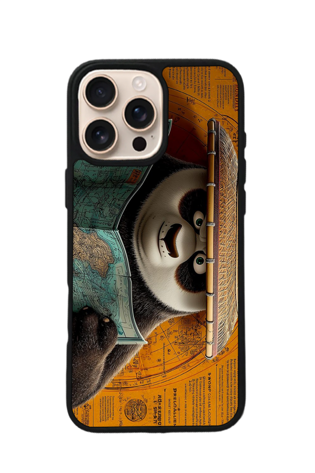 iPhone 16 Pro Max Uyumlu Kung Fu Panda Tasarımlı Glossy Premium Kılıf