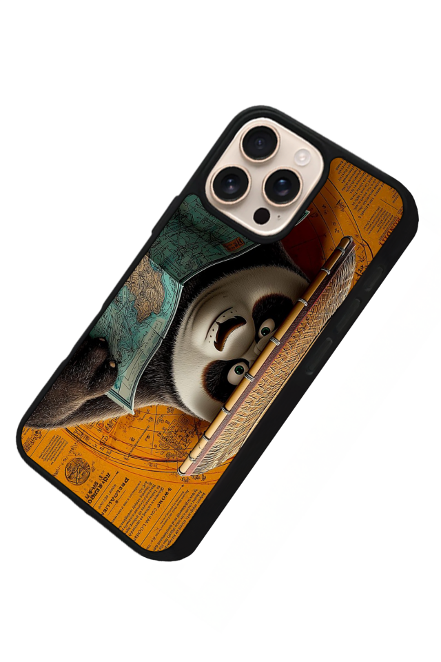 iPhone 16 Pro Max Uyumlu Kung Fu Panda Tasarımlı Glossy Premium Kılıf