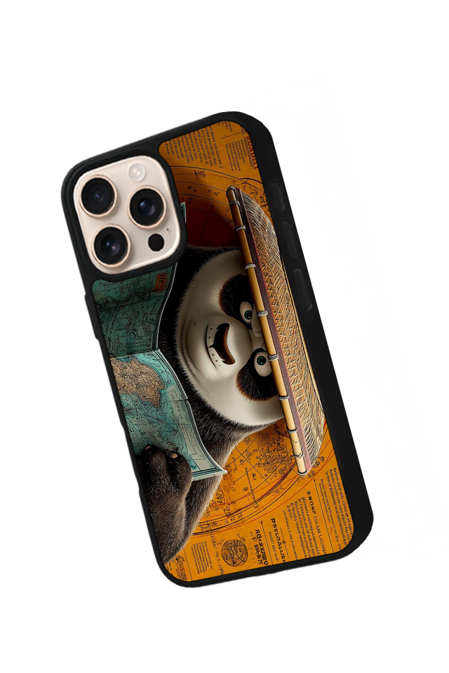 iPhone 16 Pro Max Uyumlu Kung Fu Panda Tasarımlı Glossy Premium Kılıf