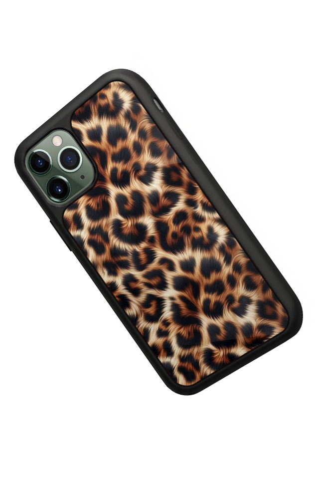 iPhone 11 Pro Max Uyumlu Leopar Tasarımlı Glossy Premium Kılıf