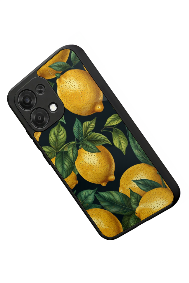Oppo A6 Pro Uyumlu Limon Tasarımlı Glossy Premium Kılıf