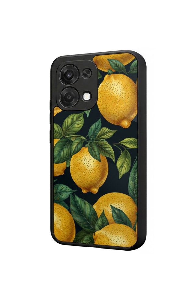Oppo A6 Pro Uyumlu Limon Tasarımlı Glossy Premium Kılıf