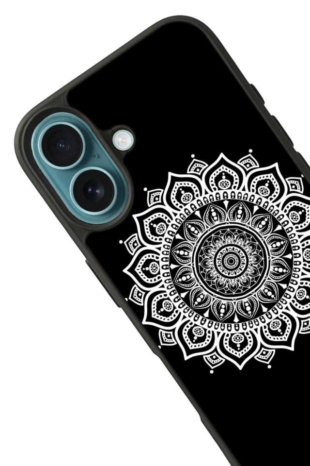 iPhone 16 Uyumlu Mandala Tasarımlı Glossy Premium Kılıf