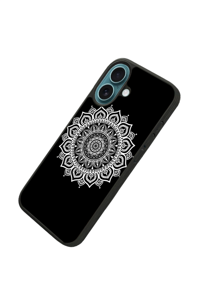 iPhone 16 Uyumlu Mandala Tasarımlı Glossy Premium Kılıf
