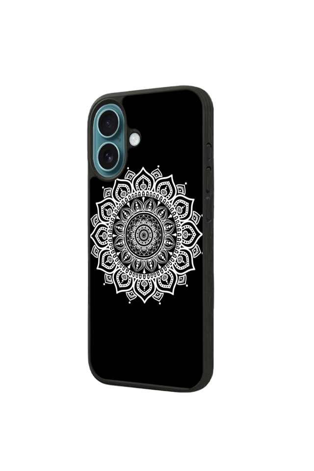 iPhone 16 Uyumlu Mandala Tasarımlı Glossy Premium Kılıf