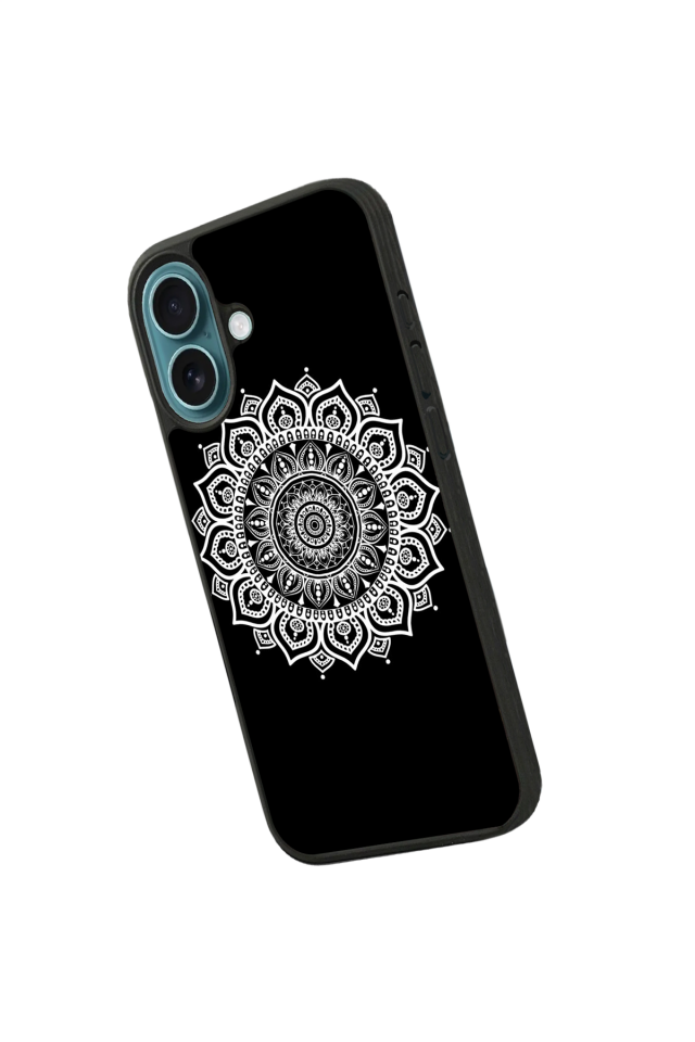 iPhone 16 Uyumlu Mandala Tasarımlı Glossy Premium Kılıf