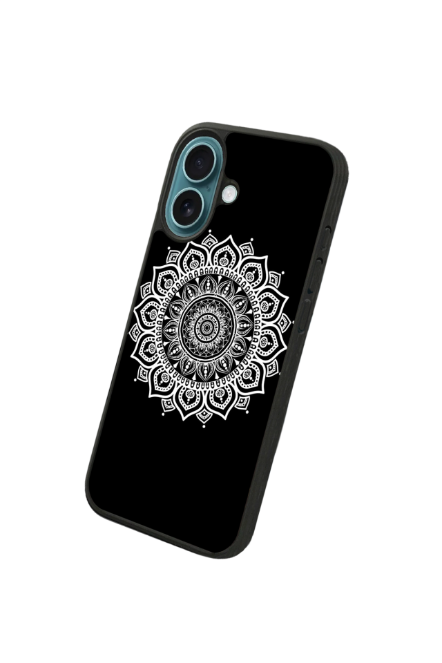 iPhone 16 Uyumlu Mandala Tasarımlı Glossy Premium Kılıf