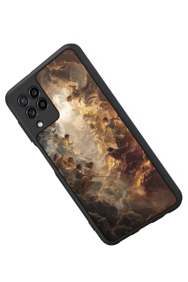 Samsung Galaxy M32 Uyumlu Melek Tasarımlı Glossy Premium Kılıf