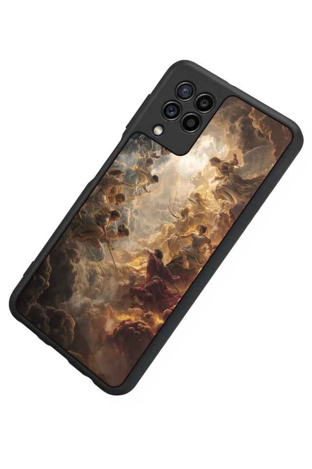 Samsung Galaxy M32 Uyumlu Melek Tasarımlı Glossy Premium Kılıf