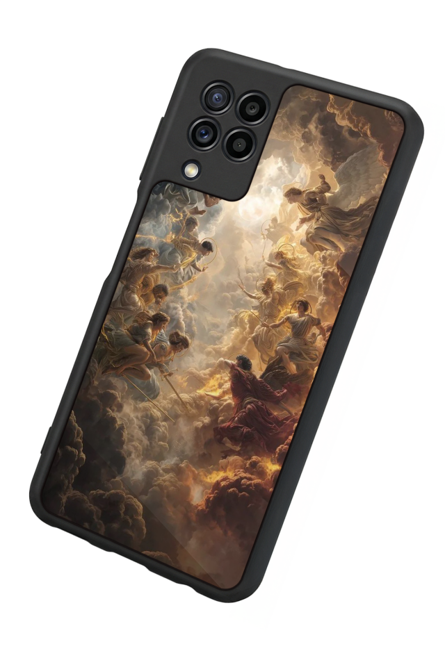 Samsung Galaxy M32 Uyumlu Melek Tasarımlı Glossy Premium Kılıf