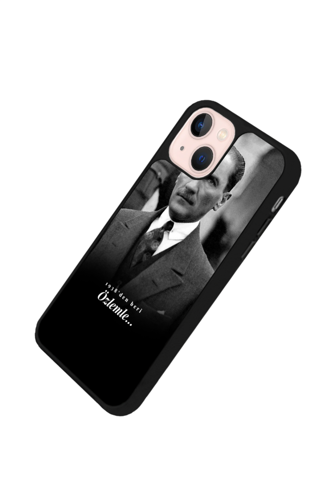 iPhone 14 Plus Uyumlu Mustafa Kemal Ataturk Tasarımlı Glossy Premium Kılıf