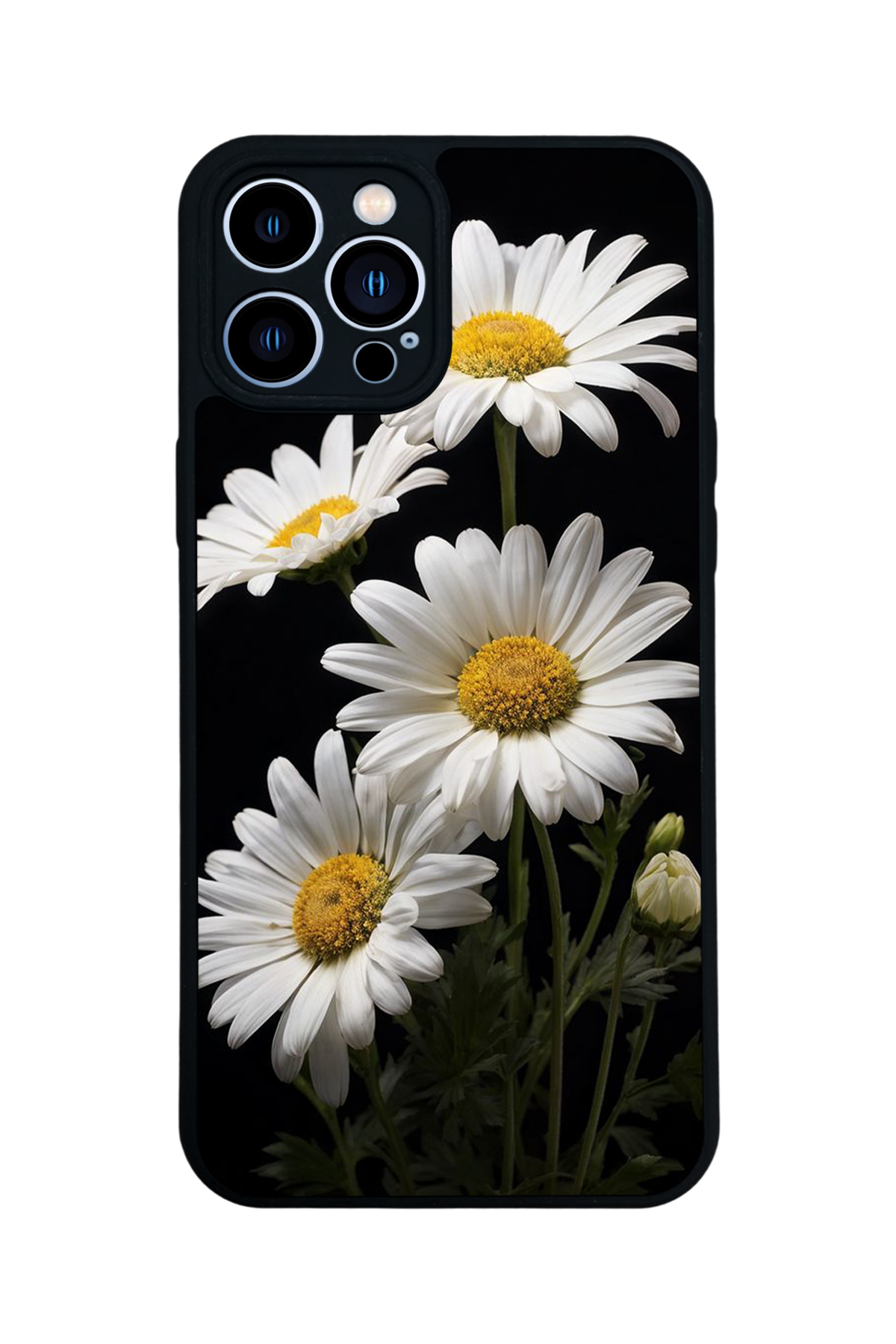 iPhone 13 Pro Max Uyumlu Papatya Tasarımlı Glossy Premium Kılıf
