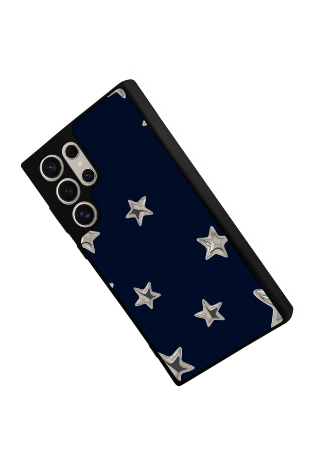 Samsung Galaxy S22 Ultra Uyumlu Retro Yildizlar Tasarımlı Glossy Premium Kılıf