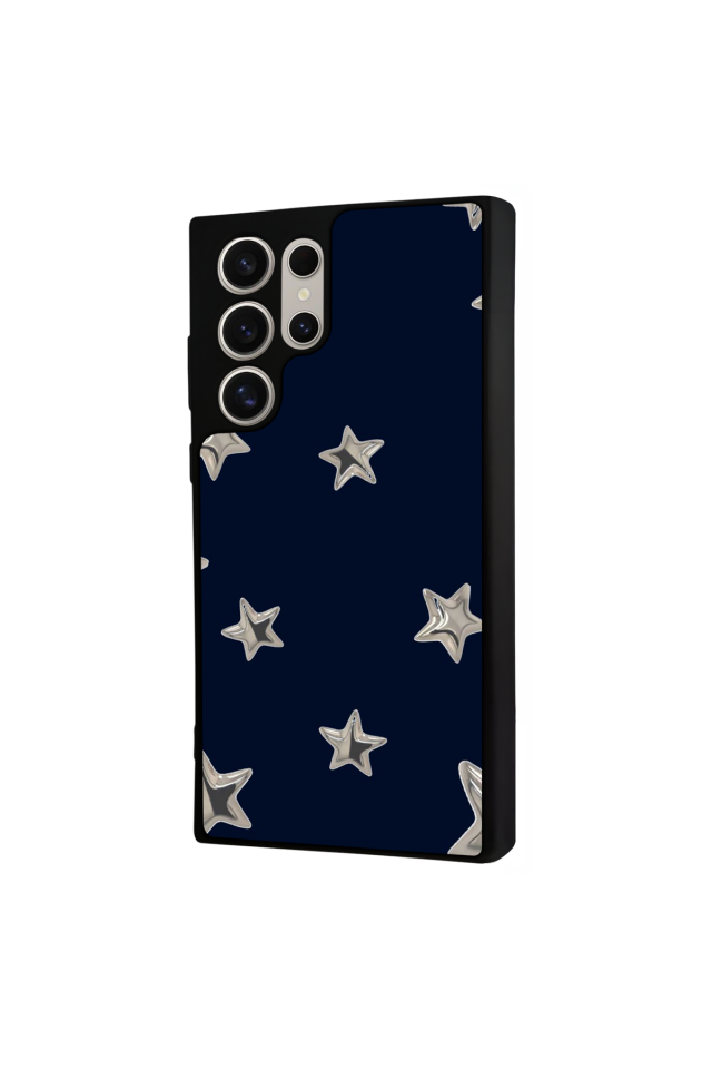 Samsung Galaxy S22 Ultra Uyumlu Retro Yildizlar Tasarımlı Glossy Premium Kılıf