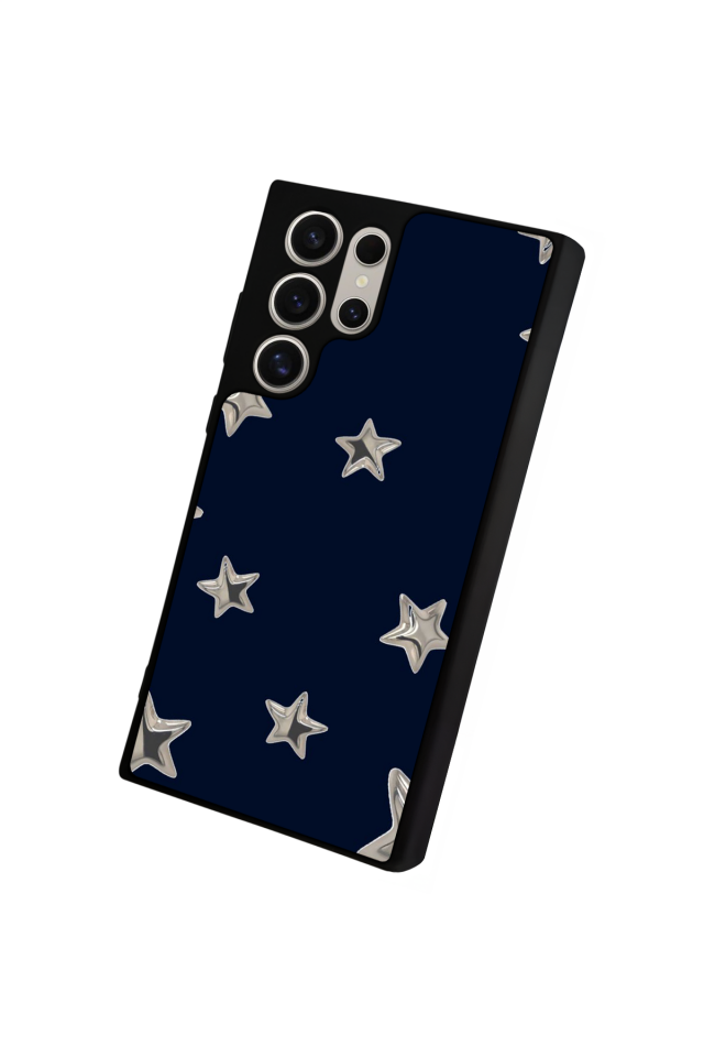 Samsung Galaxy S22 Ultra Uyumlu Retro Yildizlar Tasarımlı Glossy Premium Kılıf