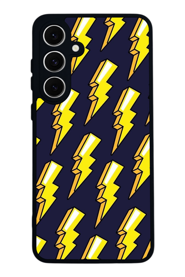 Samsung Galaxy A16 Uyumlu Simsek Tasarımlı Glossy Premium Kılıf