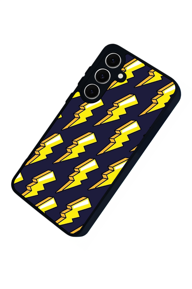 Samsung Galaxy A16 Uyumlu Simsek Tasarımlı Glossy Premium Kılıf