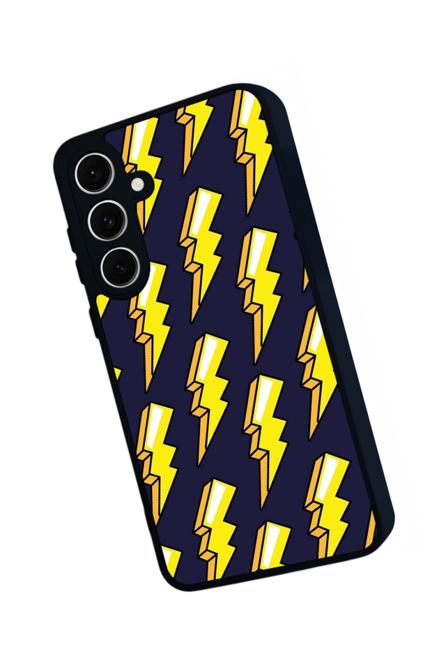 Samsung Galaxy A16 Uyumlu Simsek Tasarımlı Glossy Premium Kılıf